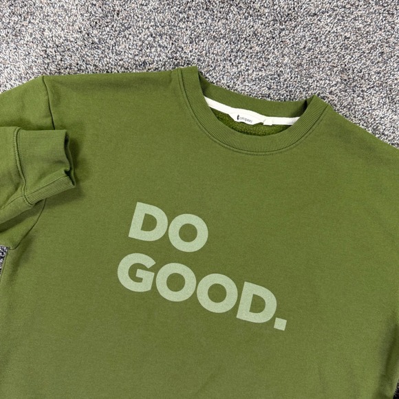 cotopaxi Other - Cotopaxi Do Good Crewneck Sweatshirt Men Large Olive Green Organic Cotton Fleece